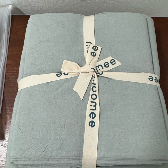 MooMee Bedding Duvet Cover Set 100% Washed Cotton - King (104"x90") - Picture 5 of 6